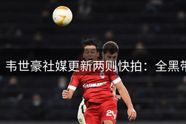韦世豪社媒更新两则快拍：全黑带点图+“又要被追加了 真好😁”
